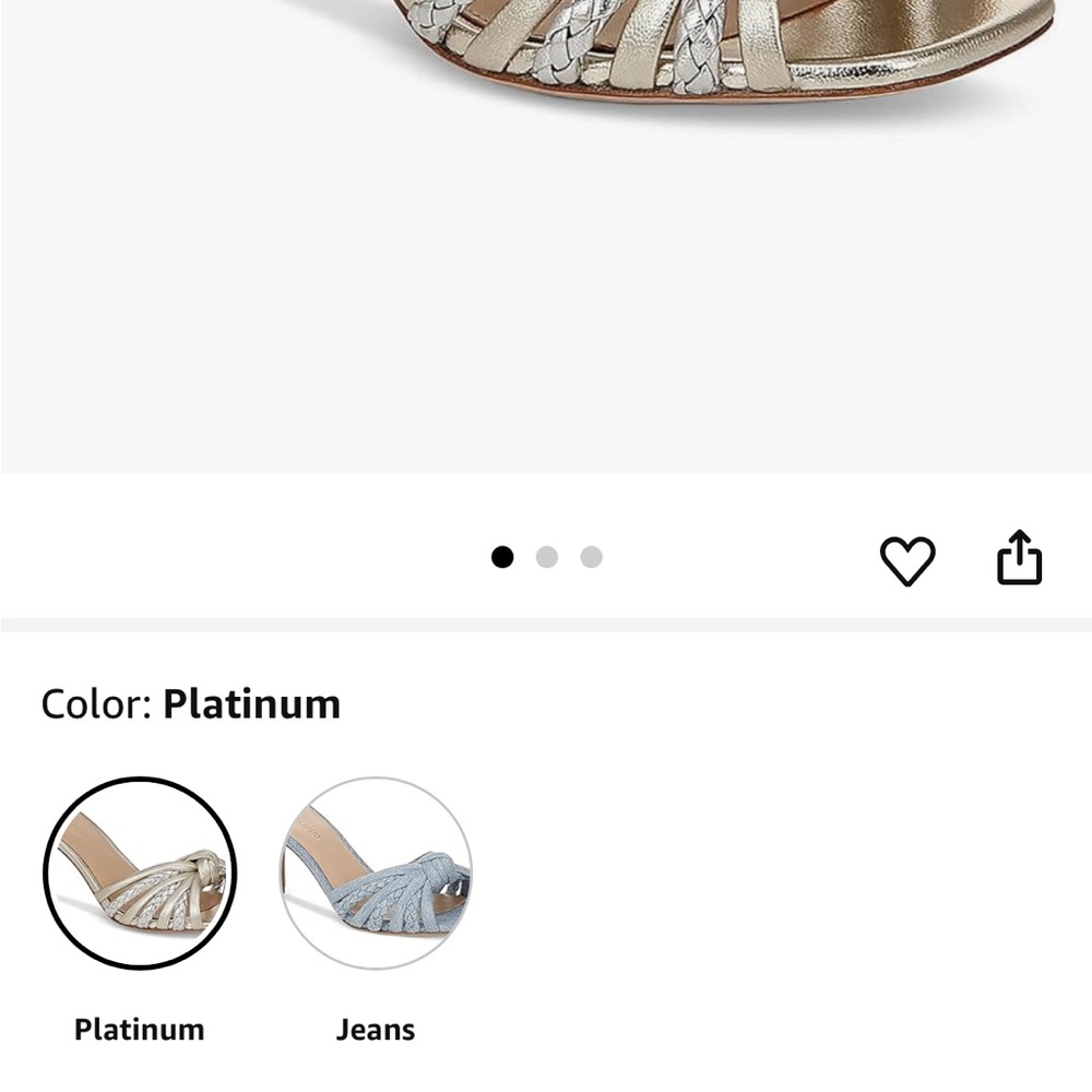 Veronica Beard Metallic Braided Heels - Picture 5 of 6